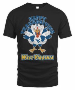 West Virginia Mountaineers Happy Thanksgiving Turkey T-Shirt