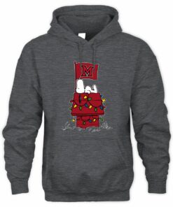 Miami (OH) RedHawks Snoopy House Christmas Lights Hoodie