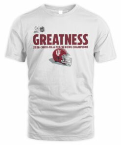 Indiana Hoosiers College Football Playoff 2026 Peach Bowl Champions Clock Manager T-Shirt