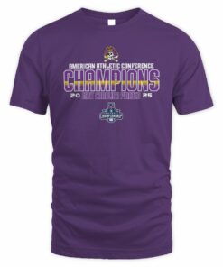East Carolina Pirates 2025 AAC Football Champions Official Locker Room T-Shirt