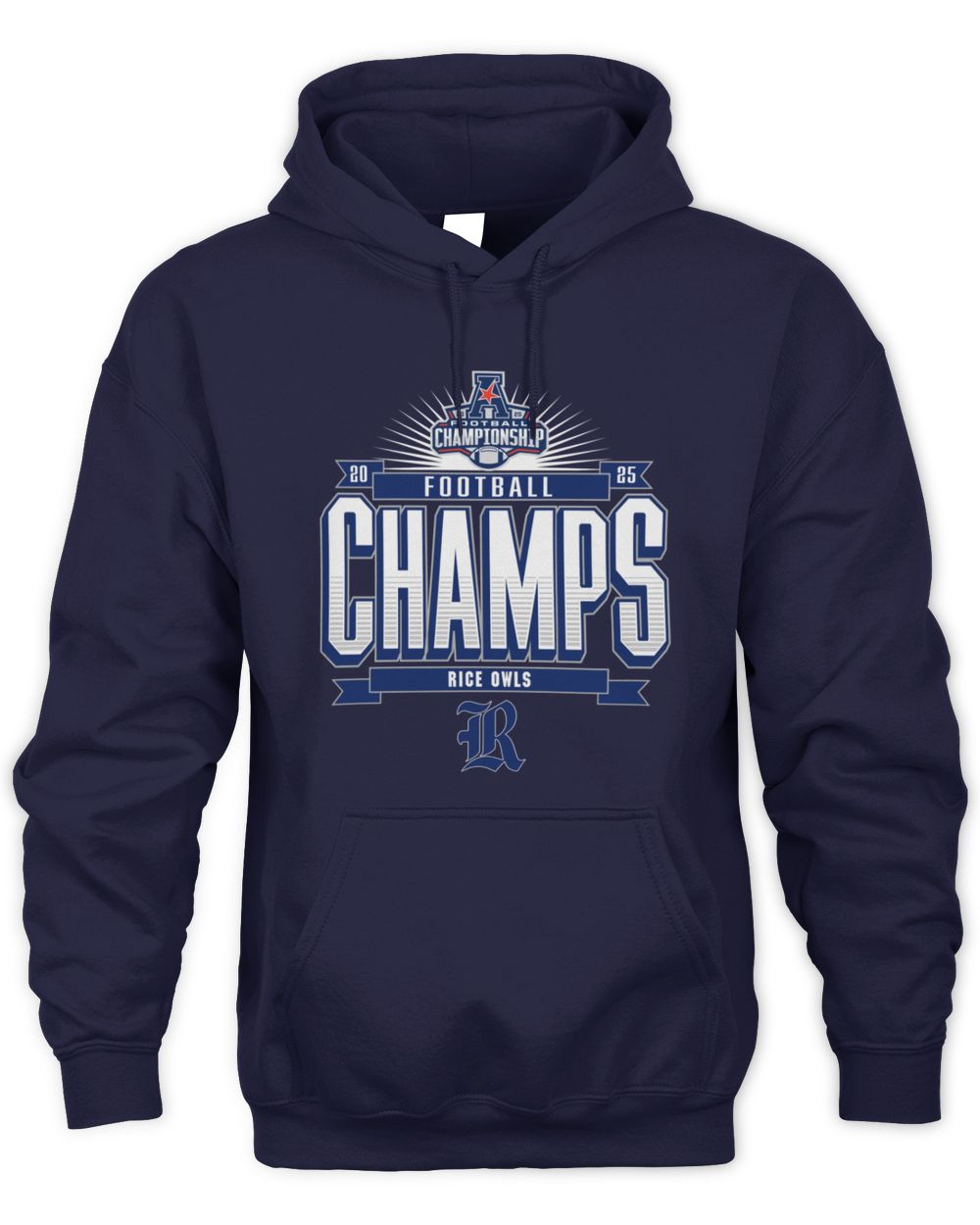 American Athletic Conference Football Champions 2025 Rice Owls Hoodie