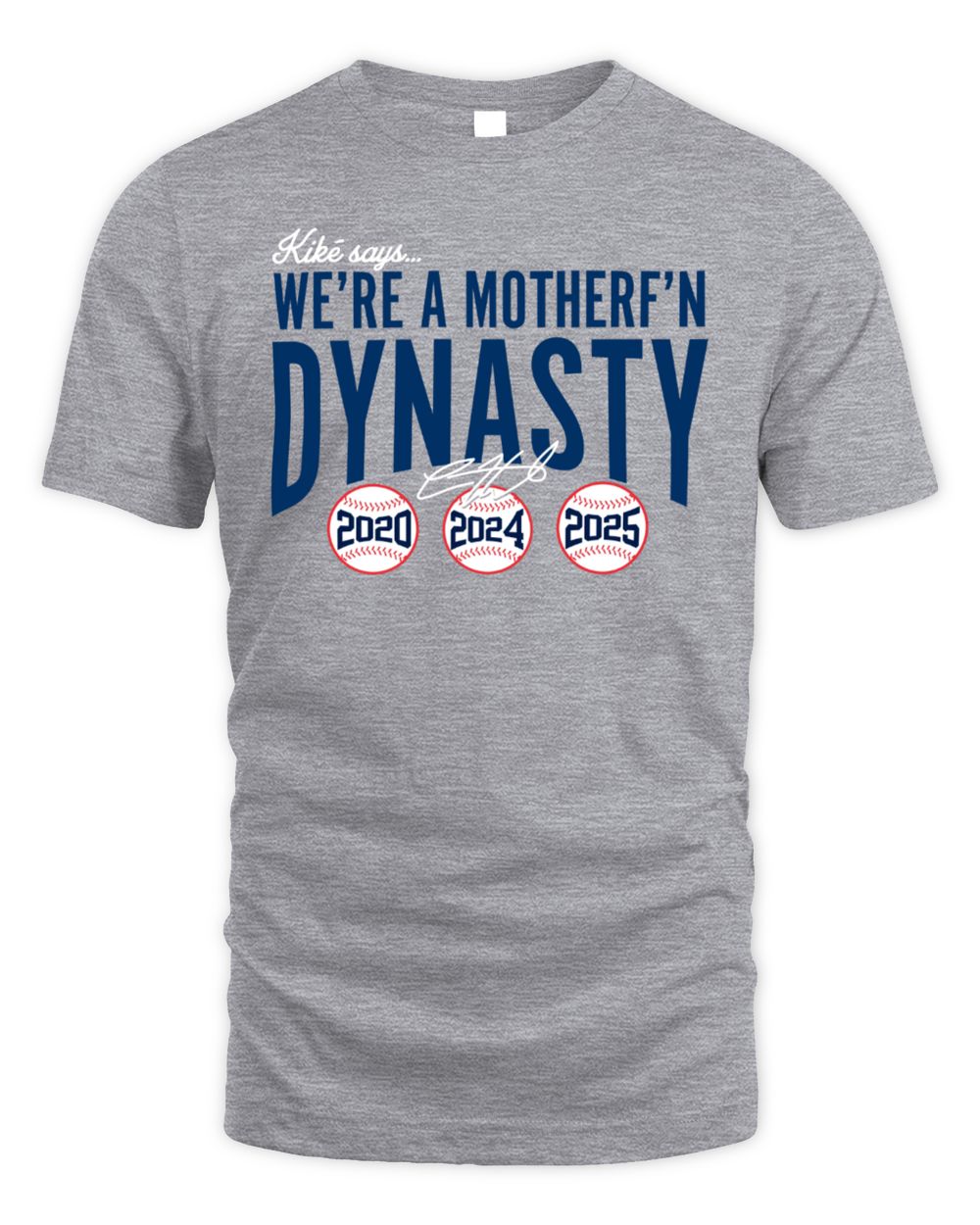 Kiké Hernandez Dynasty Three-Time Champions Baseball T-Shirt