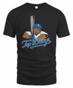 2025 TDE World Series Top Dawgs Los Angeles Baseball Cartoon T-Shirt