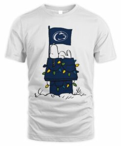 Penn State Nittany Lions Snoopy House Holiday Lights T-Shirt