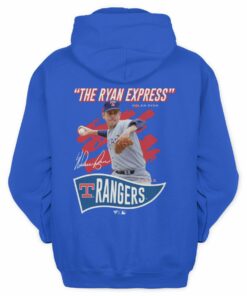 Nolan Ryan Texas Rangers The Ryan Express Graphic Baseball Hoodie