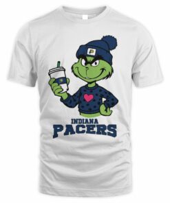 Indiana Pacers Grinch Heart Christmas Basketball T-Shirt