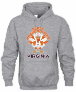 Virginia Cavaliers Turkey Helmet Happy Thanksgiving Hoodie