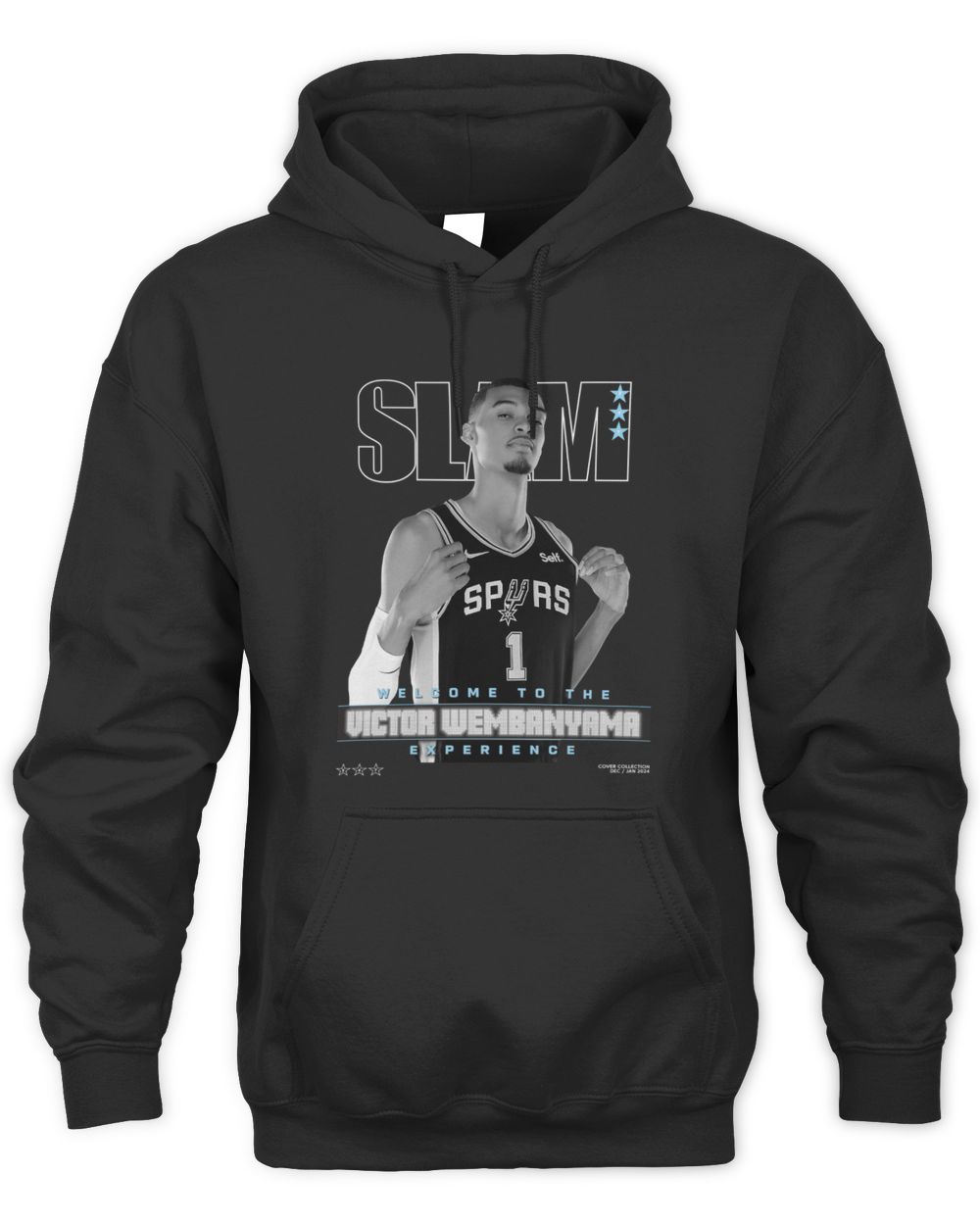 Victor Wembanyama San Antonio Spurs Unisex SLAM Cover Black Official Hoodie