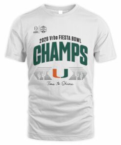 Miami Hurricanes College Football Playoff 2026 Fiesta Bowl Champions Locker Room T-Shirt - White