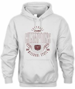 Official Missouri State Bears Conference USA 2025 Champions Graphic Hoodie